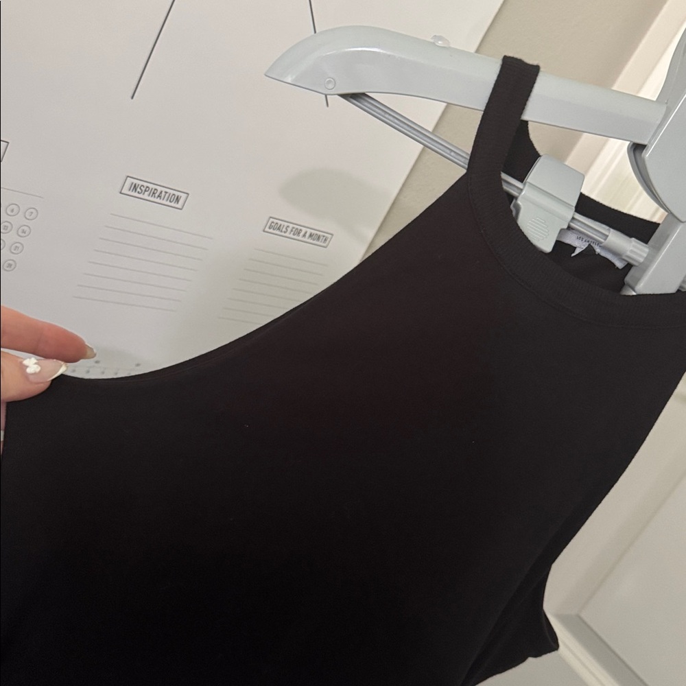 Anthropologie Michael Stars - Medium - Black Ruched Midi Dress - EUC - Picture 3 of 6